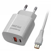 Carregador P/Celular Ecopower 20W Ep-7022 Usb-A+C