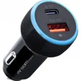 Carregador Para Carro Argom Arg-Ac-0118Bk Usb-C/Usb