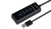 Hub 4 Portas Satellite Preto A-Hub14 Usb 3.0