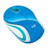 Mouse Logitech M187 Wireless 910-005360 2.4Ghz Azul Branco