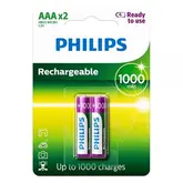 Pilha Recarregavel Philips Aaa 1000Mah C/2  R03B2Rtu 10/97
