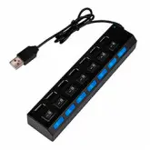 Adaptador Hub Satellite A-HUB16 2.0 7 Portas  - Preto