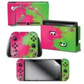ADESIVO PARA NINTENDO SWITCH SPLATOON 2 PINK VS GREEN 022187 COM 3 ADESIVOS