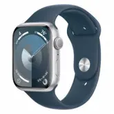 Apple Watch Series 9 MR9D3LW/A Caixa Alumínio 45mm Prata - Esportiva Azul S/M (Caixa Danificada)