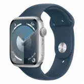 Apple Watch Series 9 MR9E3LW/A Caixa Alumínio 45mm Prata - Esportiva Azul M/L