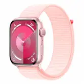Apple Watch Series 9 MR9J3LL/A Caixa Alumínio 45mm Rosa - Sport Loop Rosa S/L