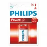 BATERIA ALCALINA PHILIPS 9V POWER LIFE