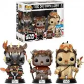 BONECO FUNKO POP EXCLUSIVE STAR WARS - TEEBO, CHIEF CHIRPA E LOGRAY