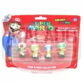 BONECO SUPER MARIO PACK COM 4 TOAD