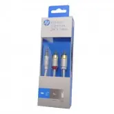 CABO AUXILIAR PRO 2RCA HP-033GB 3 METROS - SILVER