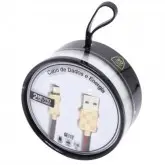 CABO DE DADOS GOLD EDITION GE112 V8/2M/FAST CHARGE/2.4A-VERMELHO/DOURA