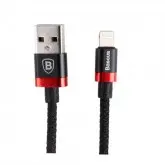 CABO LIGHTNING BASEUS CALGB-A19 BELT 1.5 METROS - PRETO E VERMELHO