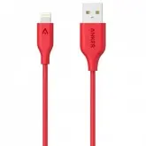 CABO LIGHTNING PARA IPHONE ANKER 90CM VERMELHO