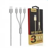 CABO USB LDNIO LC-85 FAST CHARG IOS/ANDROID - SILVER