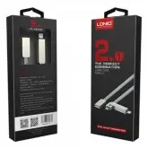 CABO USB LDNIO LC-87 2IN1 IPHONE E SAMSUNG - SILVER