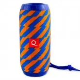CAIXA DE SOM QUANTA QTSPB33 COM RADIO FM, USB, BLUETOOTH E SD - AZUL E LARANJA