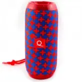 CAIXA DE SOM QUANTA QTSPB33 COM RADIO FM, USB, BLUETOOTH E SD - AZUL E VERMELHO