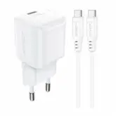Carregador Acefast A77 Mini 30W USB-C + USB-C - Branco