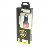CARREGADOR GOLD EDITION GE-M119 2PORTAS USB+CABO IOS/3.6A - VERMELHO E PRETO