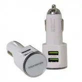 CARREGADOR GOLD EDITION PARA CARRO GE-P29 IOS 2P-USB 3.4A-BRANCO
