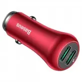CARREGADOR PARA CARRO BASEUS CAXLD-B09 SMALL SCREW 36W - VERMELHO