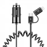 CARREGADOR PARA CARRO BASEUS CCALL-EL01 ENJOY 2 IN 1 - PRETO