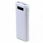 CARREGADOR PORTATIL FONSI F33 20.000MAH / 2 PORTAS USB / LANTERNA - BRANCO