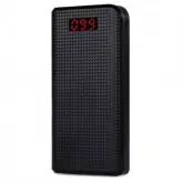 CARREGADOR PORTATIL FONSI F33 20.000MAH / 2 PORTAS USB / LANTERNA - PRETO