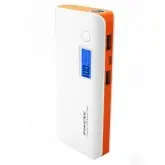 CARREGADOR USB PINENG PN-968 10000MAH BRANCO COM LARANJA