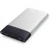 CARREGADOR USB PORTATIL PHILIPS DLP10006 10.000MAH / 2 SAIDAS - PRATA E PRETO