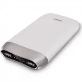 CARREGADOR USB PORTATIL PHILIPS DLP8006 8.000MAH / 2 SAIDAS - BRANCO