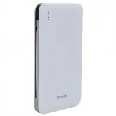CARREGADOR USB PORTATIL PHILIPS DLP8006U 5000MAH / 2 SAIDAS - CINZA