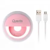 CLIPE ANEL LED PARA SELFIE QUANTA QTCAL03 3W 3NIVEIS RECARREGAVEL-ROSA