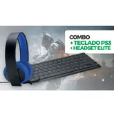 COMBO HEADSET SILVER + TECLADO SONY PS3