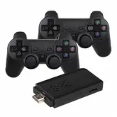 Console Game Stick Lite 4K 1000 Jogos 2 Controles + Tv Stick - Preto (Sem Garantia)