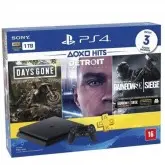 CONSOLE SONY PLAYSTATION 4 MODELO 2215 1TB COM 3 JOGOS DAYS GONE / DETROIT BECOME HUMAN / RAINBOW SIX SIEGE