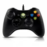 CONTROLE COM FIO PRETO PARALELO XBOX 360