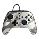 Controle PowerA Enhanced Wired para Xbox - Metallic White Camo (PWA-A-METALLIC)