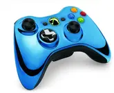 CONTROLE XBOX 360 WIRELESS LINHA CHROME AZUL