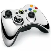 CONTROLE XBOX 360 WIRELESS LINHA CHROME PRATA