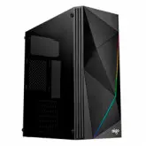 Gabinete Gamer Aigo Rainbow 2 Mid Tower - Negro (Caja Dañada y Detalles)