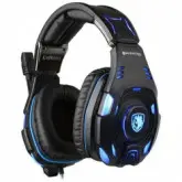 Headset Gamer Sades Knight PRO SA-907PRO com Fio - Preto Azul