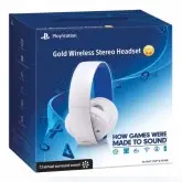 HEADSET GOLD WIRELES BRANCO PS4 E PS3
