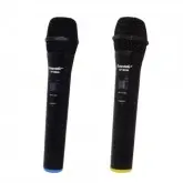 MICROFONE ECOPOWER EP-M200 VHF / WIRELESS / COM 2 MICROFONES - PRETO