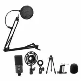 Microfone Profissional Satellite A-MK35 Podcast - Preto