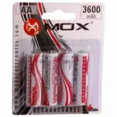 Pilha Mox Recarregável AA com 4 3600mAh