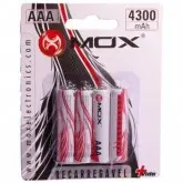 PILHA MOX RECARREGAVEL AAA 4300MAH COM 4