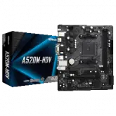Placa Mãe Asrock A520M-HDV DDR4 Socket AM4 Chipset AMD A520 Micro ATX