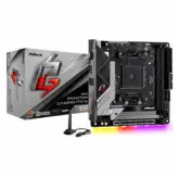 Placa Mãe ASRock B550 Phantom Gaming-ITX/AX DDR4 Socket AM4 Chipset AMD B550 Mini ITX