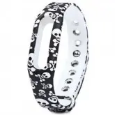 PULSEIRA PARA RELOGIO XIAOMI CAVEIRA PRETO E BRANCO